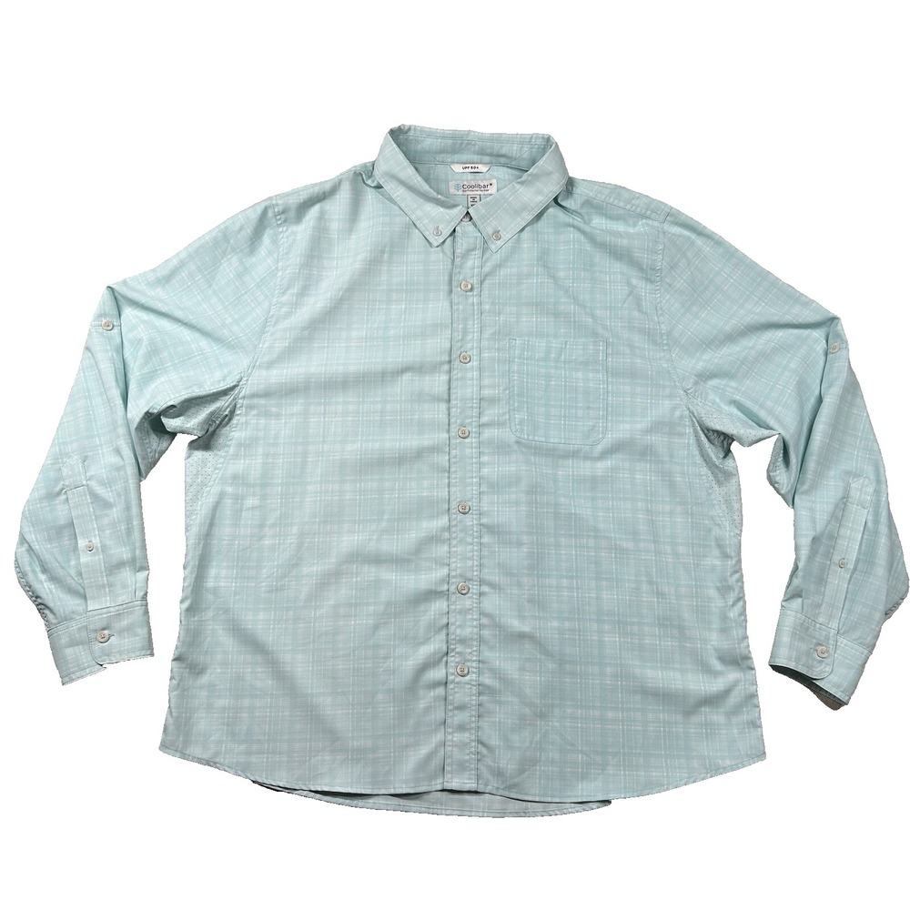 Coolibar Shirt Mens 2xl Vented Button Performance Sun UPF 50 Fishing Boating